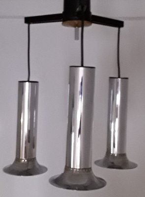 Vintage Chrome-Plated Cascade Ceiling Lamp, 1970s-HOI-725348