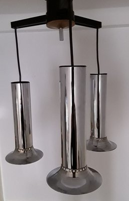 Vintage Chrome-Plated Cascade Ceiling Lamp, 1970s-HOI-725348