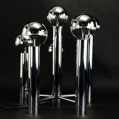 Vintage Chrome Silver Table Lamp-JUZ-1144154