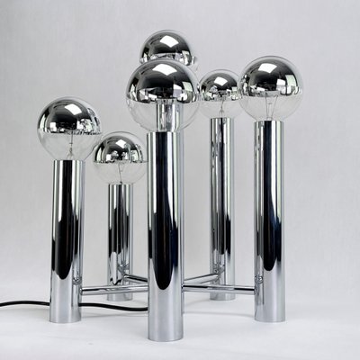 Vintage Chrome Silver Table Lamp-JUZ-1144154