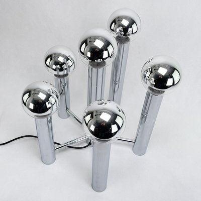 Vintage Chrome Silver Table Lamp-JUZ-1144154