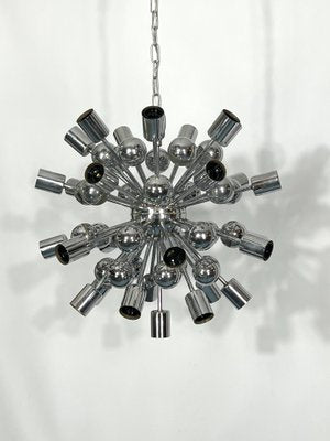 Vintage Chrome Sputnik Chandelier from Reggiani, Italy, 1970s-OT-1193570