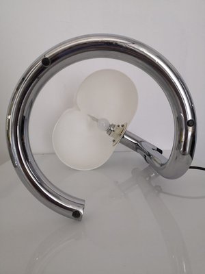 Vintage Chrome Table Lamp from Metalarte, 1970s-JJT-673774