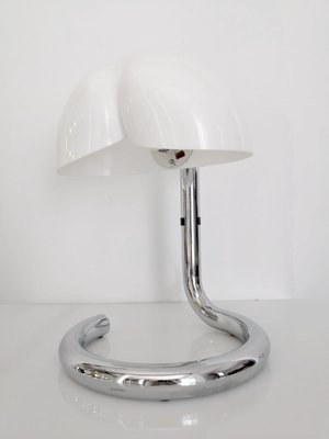 Vintage Chrome Table Lamp from Metalarte, 1970s-JJT-673774