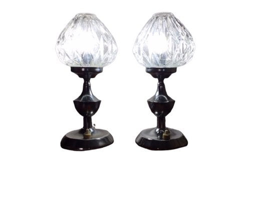 Vintage Chrome Table Lamps, Set of 2-SNX-910273