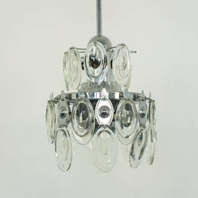 Vintage Chromed Metal 12-Light Ceiling Lamp by Gaetano Sciolari, 1970s-ZLY-845157