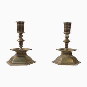 Vintage Church Altar Candlesticks in Brass, 1930s, Set of 2-LCR-1820185