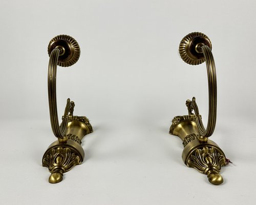 Vintage Classic Style Wall Sconces with Double Arms in Bronze, Set of 2-GYX-2021958