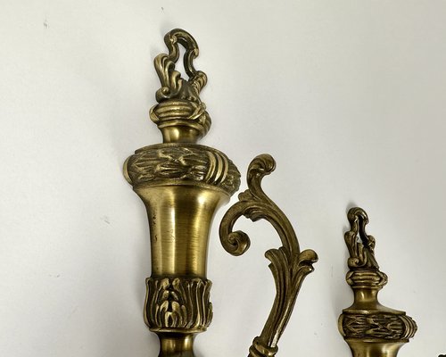 Vintage Classic Style Wall Sconces with Double Arms in Bronze, Set of 2-GYX-2021958