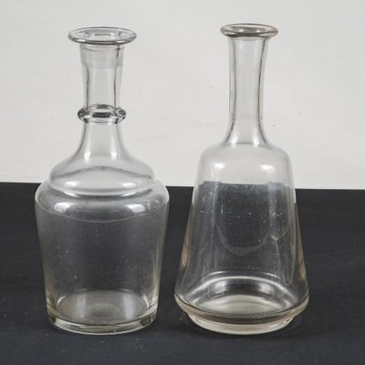 Vintage Clear Bottles, Set of 2-RAQ-1774942