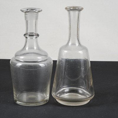 Vintage Clear Bottles, Set of 2-RAQ-1774942