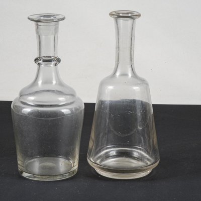 Vintage Clear Bottles, Set of 2-RAQ-1774942