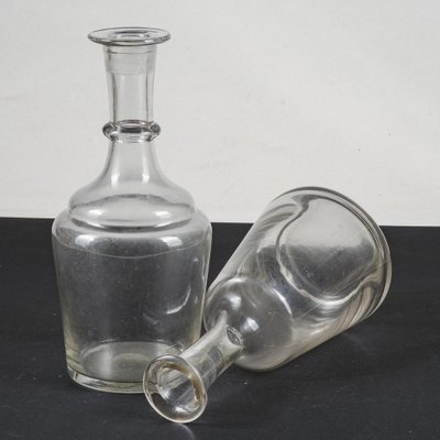 Vintage Clear Bottles, Set of 2-RAQ-1774942