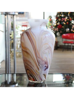 Vintage Clear Polychrome Vase-DDQ-1787363