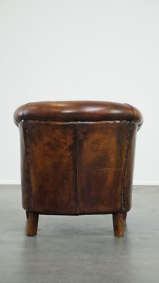 Vintage Club Chair in Sheep Leather-HPP-2026666