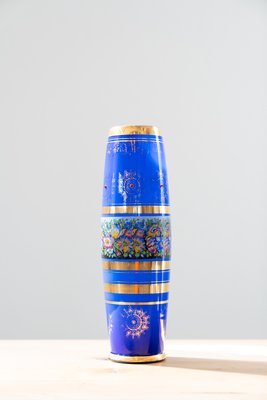 Vintage Cobalt Blue Glass Vase, 1970s-KNM-1440752