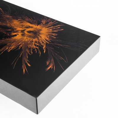 Vintage Coffee Table in Black Lacquered Wood by H. D. France, 1980s-ZFJ-2032041