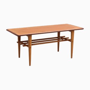 Vintage Coffee Table in Double Suede Teak-HJY-1765566