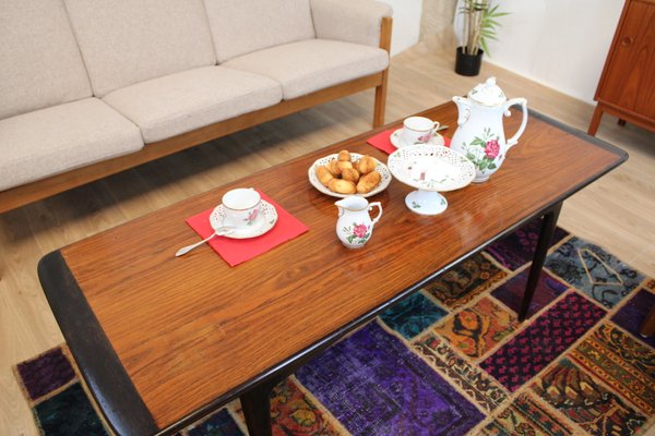 Vintage Coffee Table in Light and Dark Oak, Sweden, 1960s-HJY-2020692