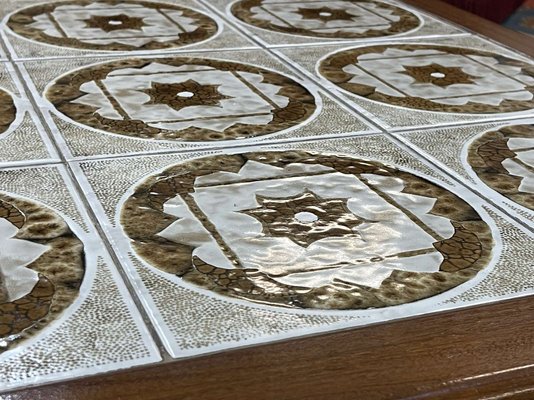 Vintage Coffee Table in Teak and Tiled Tray, 1970s-QYF-1765274