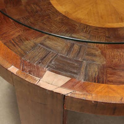 Vintage Coffee Table in Walnut & Exotic Wood, Italy, 1940s-VMM-2033330