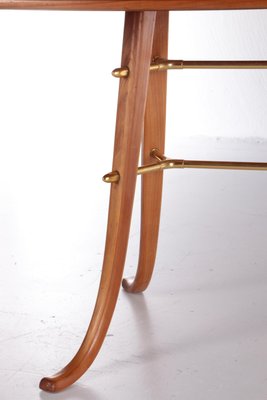 Vintage Coffee Table With 3 Legs & Brass Details, Scandinavia-EZZ-1173341