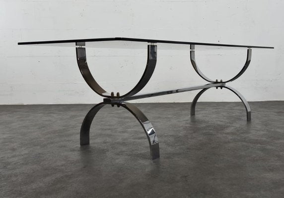 Vintage Coffee Table with Glass Top-UYS-1422695