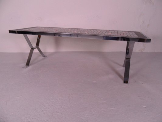 Vintage Coffee Table with Tiles, 1960s-PNJ-1770520