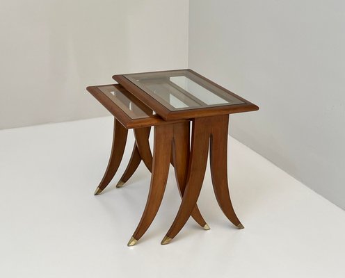 Vintage Coffee Tables attributed to to Paolo Buffa, 1950s, Set of 2-LKT-2034731