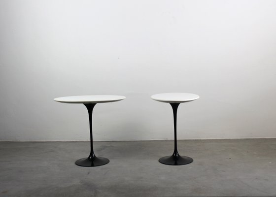 Vintage Coffee Tables in Wood and Aluminum by Eero Saarinen, 1990s, Set of 2-IVC-2032063