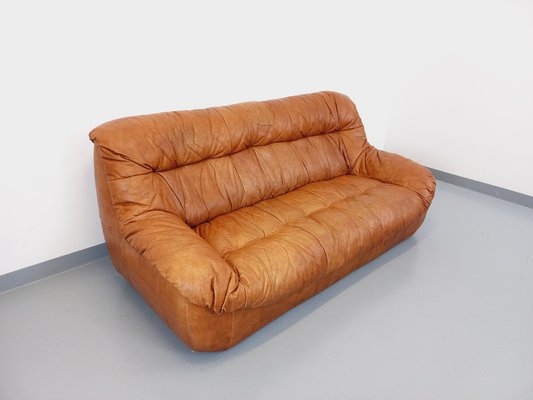 Vintage Cognac Leather Sofa, 1970s-AHO-1811280