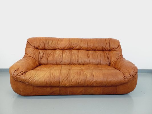 Vintage Cognac Leather Sofa, 1970s-AHO-1811280