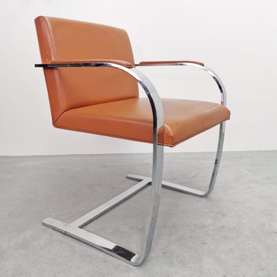 Vintage Cognaq Leather Armchair with Armrests from Knoll Inc. / Knoll International, 1980s-PRS-1818375