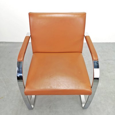 Vintage Cognaq Leather Armchair with Armrests from Knoll Inc. / Knoll International, 1980s-PRS-1818375