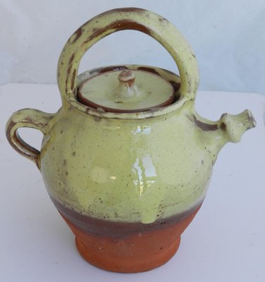 Vintage Confit Pot Terracotta Jar with Lid, 1960s-ARU-2016834