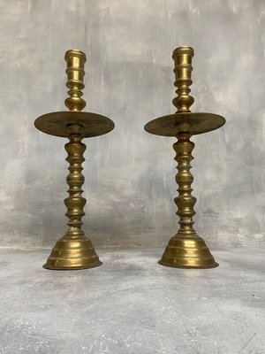 Vintage Copper Candlesticks, Set of 2-DWL-1347188