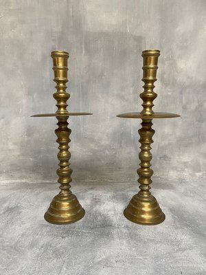 Vintage Copper Candlesticks, Set of 2-DWL-1347188