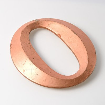 Vintage Copper Colour Letter O, 1970s-IXK-1815673