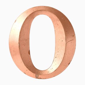 Vintage Copper Colour Letter O, 1970s-IXK-1815673