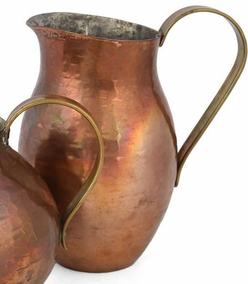 Vintage Copper Pitchers by Harald Buchrucker, Germany, 1950s, Set of 2-ZCI-752688