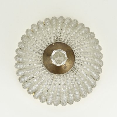 Vintage Crystal and Brass Flush Mount, 1950s-HJP-1823866