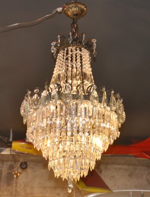 Vintage Crystal Chandelier, 1940s-ROJ-1400966