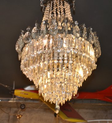 Vintage Crystal Chandelier, 1940s-ROJ-1400966