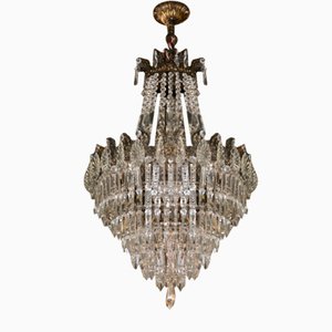 Vintage Crystal Chandelier, 1940s-ROJ-1400966