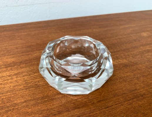 Vintage Crystal Glass Ashtray, 1970s-UAH-1315267