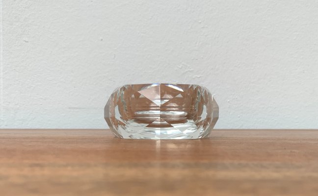 Vintage Crystal Glass Ashtray, 1970s-UAH-1315267