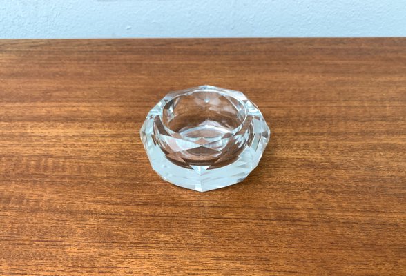 Vintage Crystal Glass Ashtray, 1970s-UAH-1315267