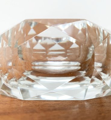 Vintage Crystal Glass Ashtray, 1970s-UAH-1315267