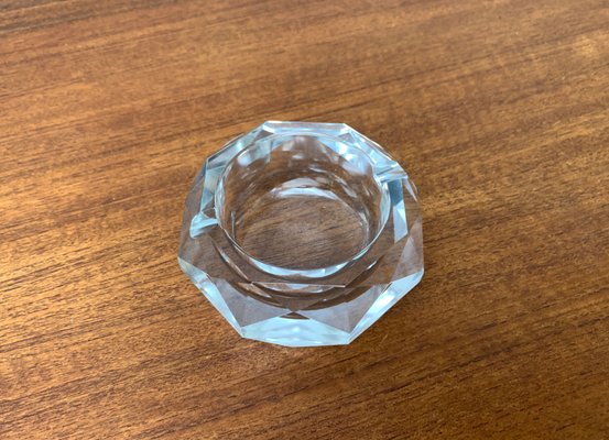 Vintage Crystal Glass Ashtray, 1970s-UAH-1315267