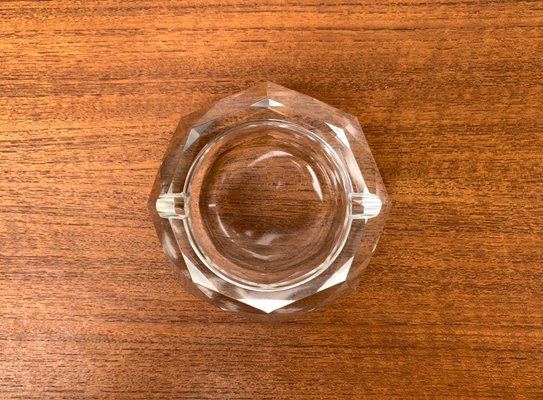 Vintage Crystal Glass Ashtray, 1970s-UAH-1315267